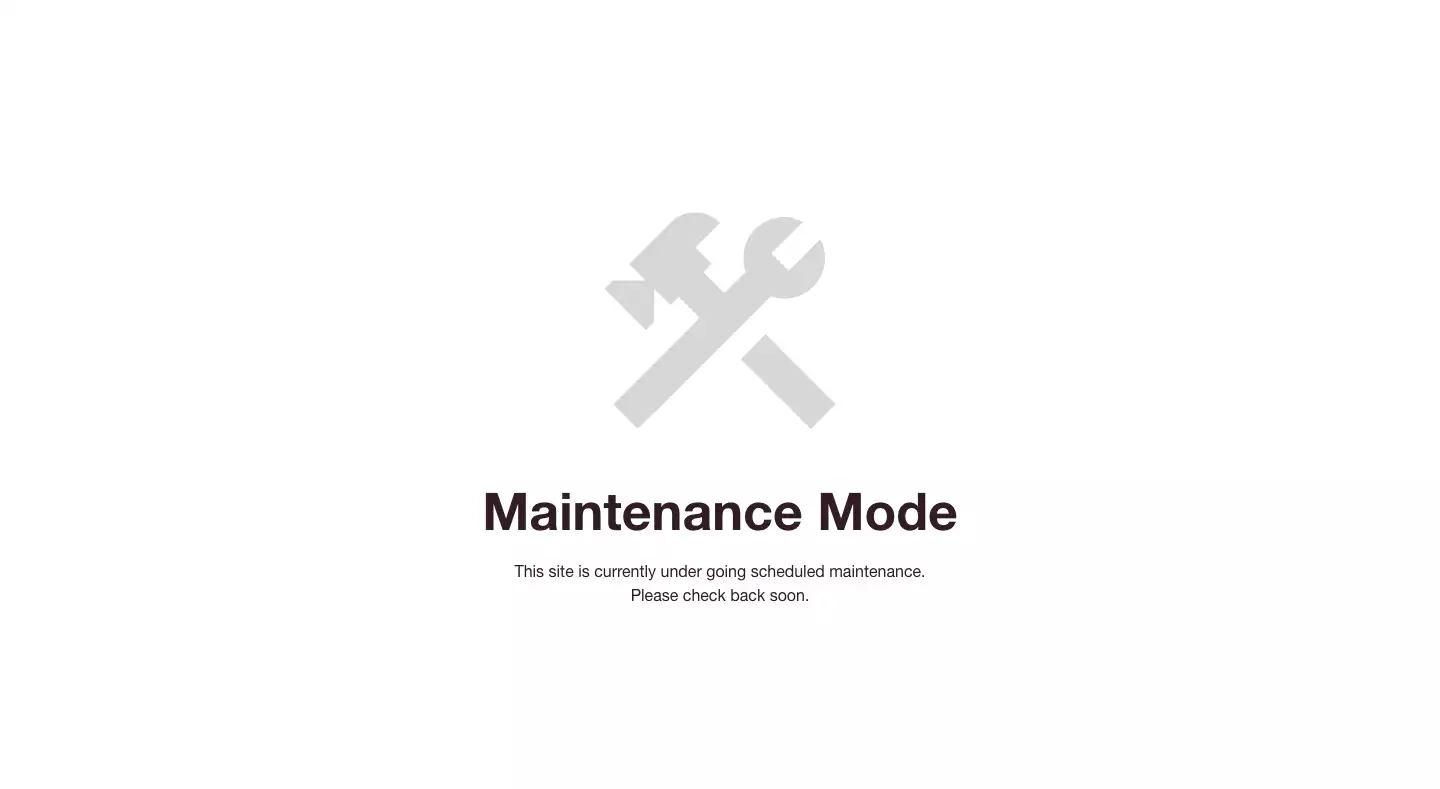 Contoh tampilan maintenance pada situs WordPress